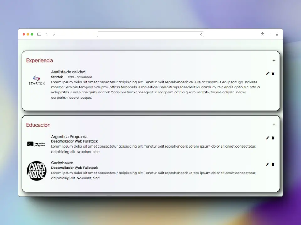 Proyecto CV editable