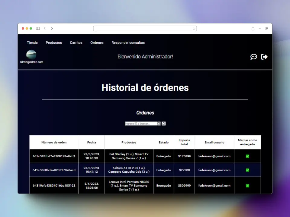 Proyecto API Rest - Ecommerce